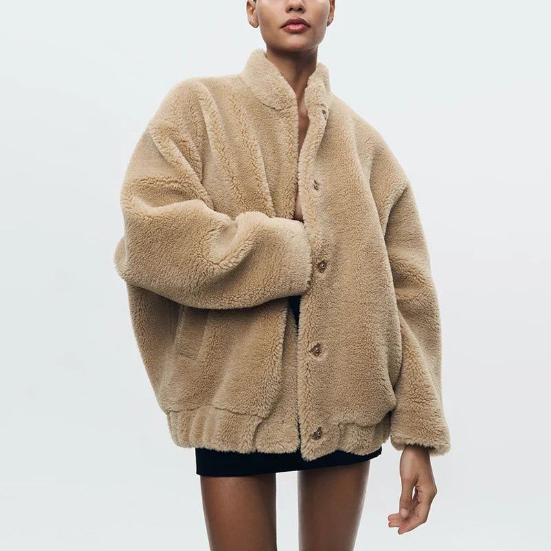 Alice | Oversized Teddy Faux Fur Coat for Women