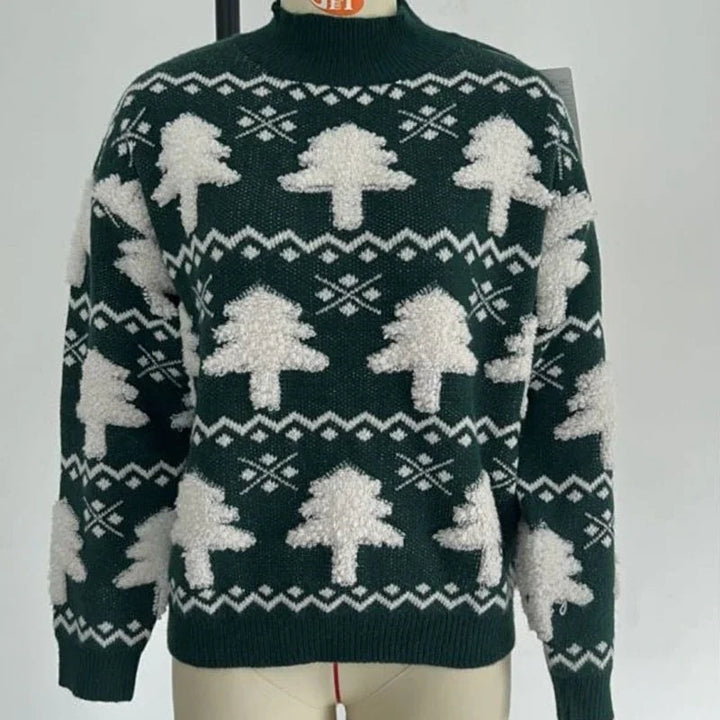 Mia | Cozy Christmas Tree Knit Christmas Jumper