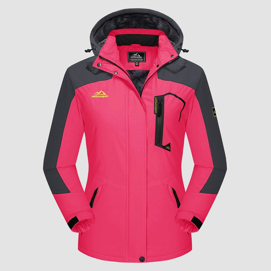 Rose Pink MAGCOMSEN Women's Water-Resistant Fleece Ski Jacket with 4 Pockets in #Color_Rose Pink