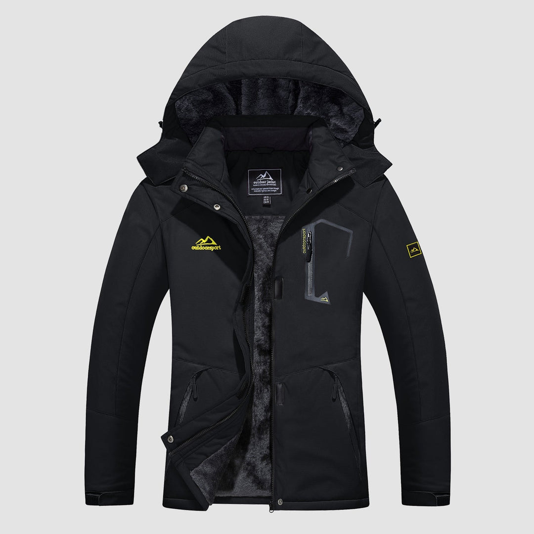Black MAGCOMSEN Women's Water-Resistant Fleece Ski Jacket with 4 Pockets in #Color_Black
