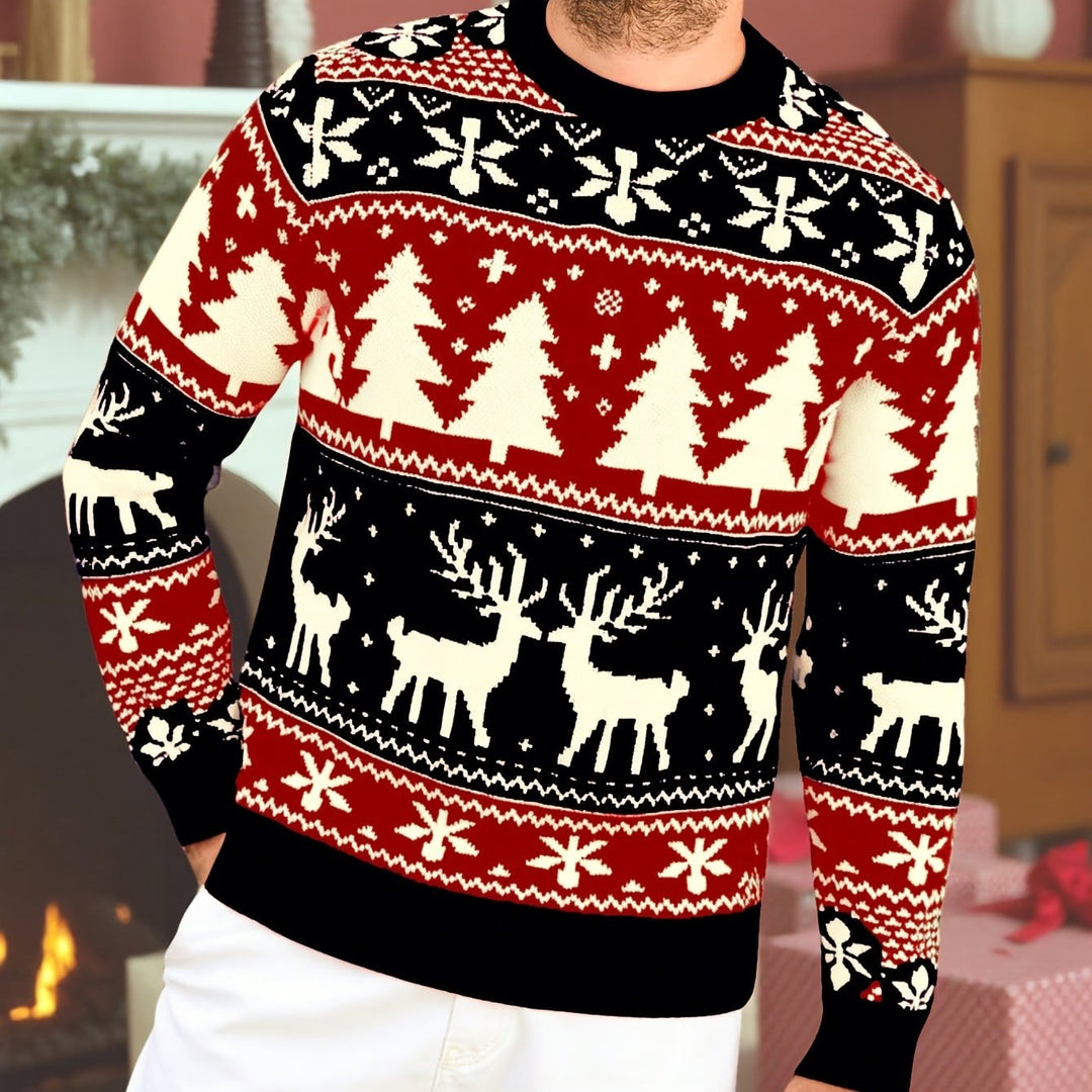 Austin | Men's Reindeer Fair Isle Christmas Jumper