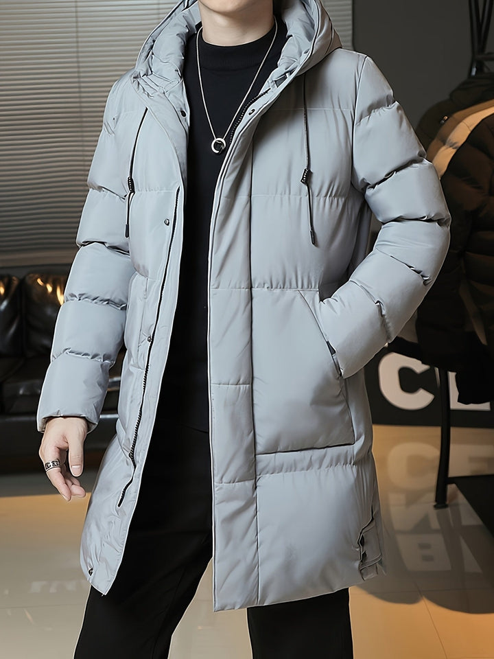 Ace | Men's Hooded Quilted Long Coat
