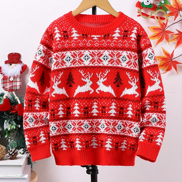 Caleb | Reindeer Christmas Jumper Nordic Knit Sweater