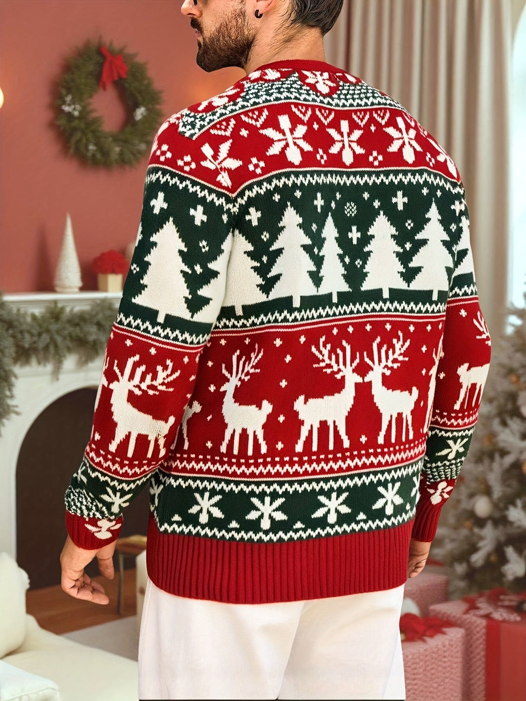 Austin | Men's Reindeer Fair Isle Christmas Jumper
