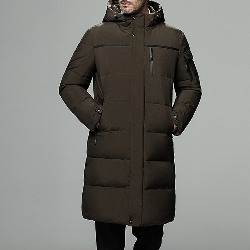 Edward | Men's Hooded Puffer Long Coat
