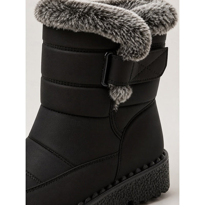 Aria | Faux Fur Trim Winter Snow Boots