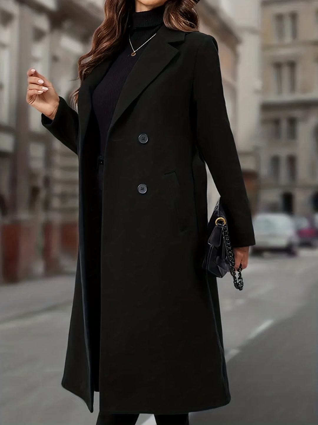 Noelle | Women's Double Breasted Belted Long Coat