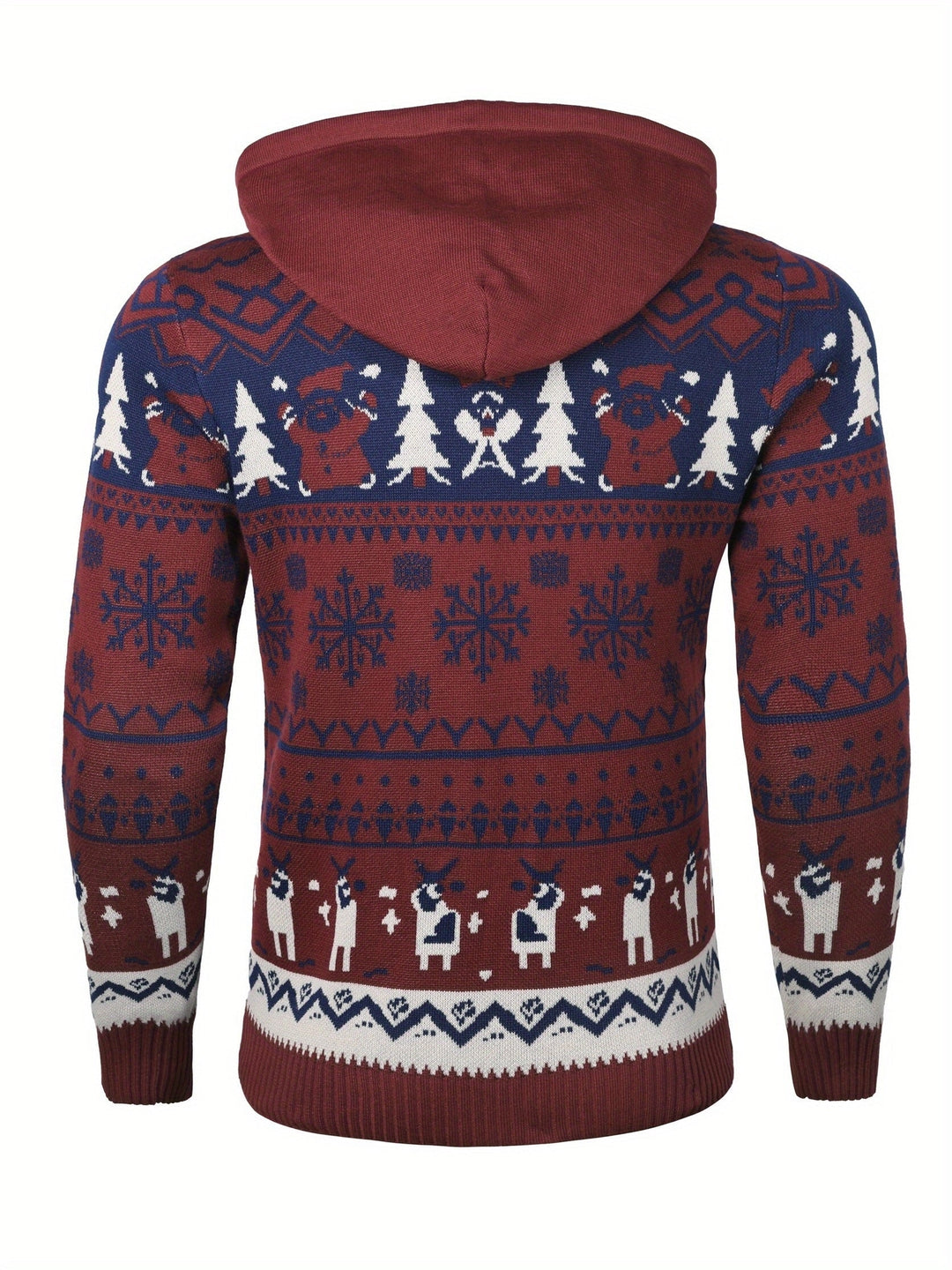 Ryan | Men's Reindeer Knit Hooded Christmas Jumper