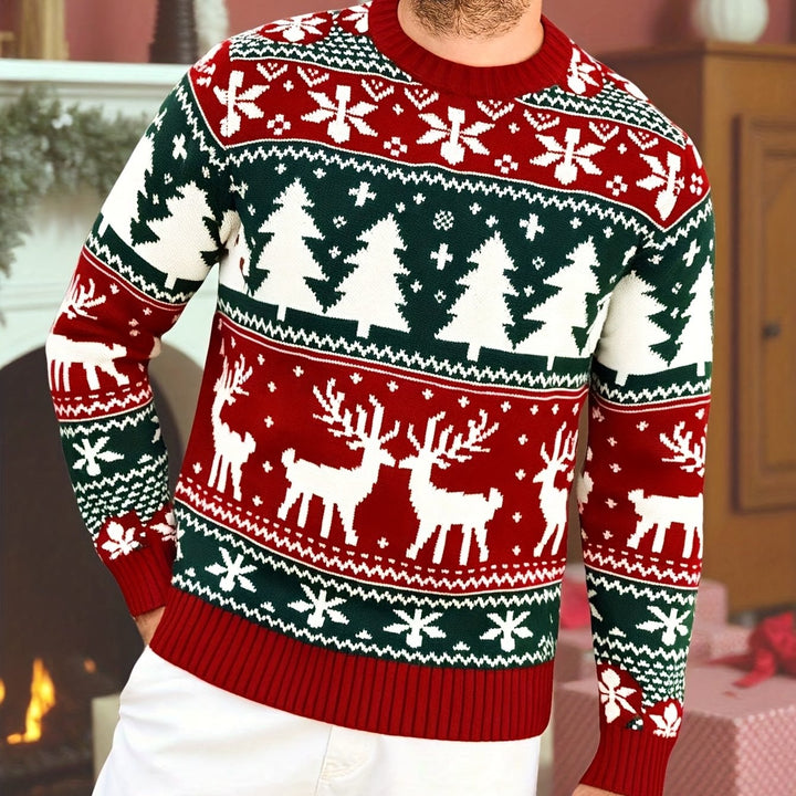Austin | Men's Reindeer Fair Isle Christmas Jumper