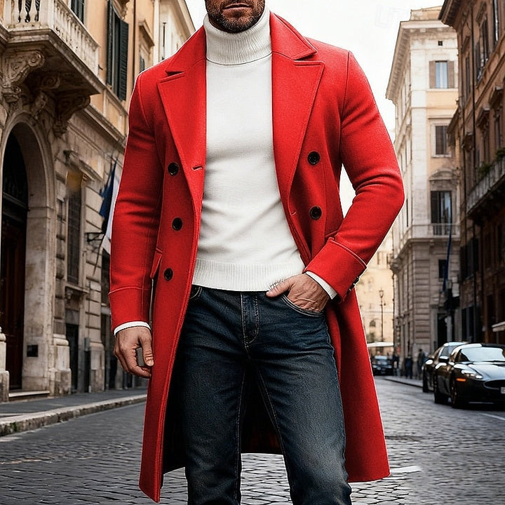 Roman | Men's Double Breasted Long Coat