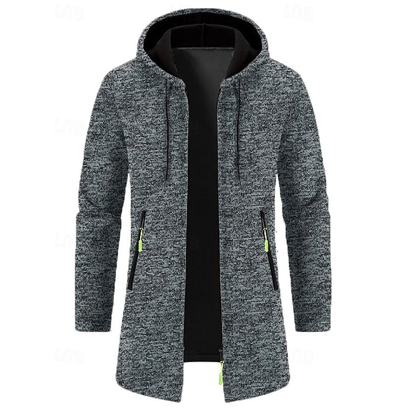 Tucker | Men's Hooded Zip Up Long Coat