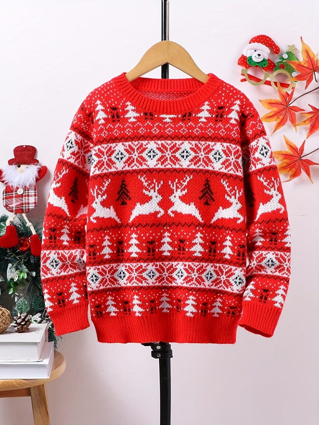 Caleb | Reindeer Christmas Jumper Nordic Knit Sweater