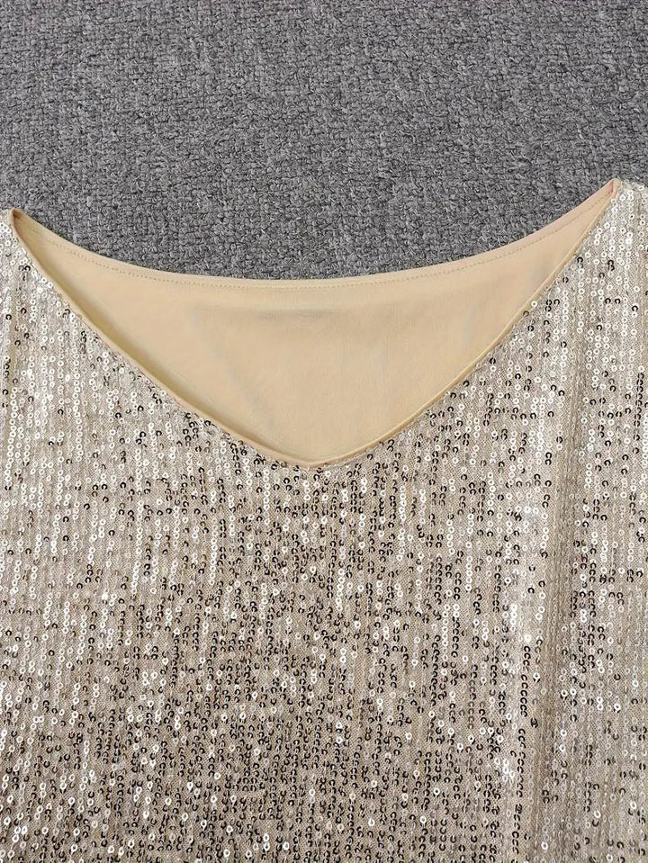 Emerson | Sparkly Sequin Off Shoulder Mini Dress