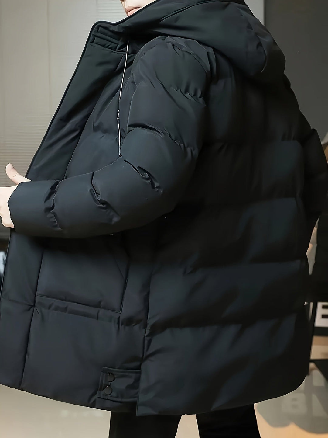 Ace | Men's Hooded Quilted Long Coat