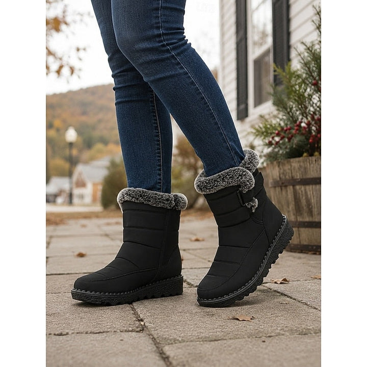 Aria | Faux Fur Trim Winter Snow Boots