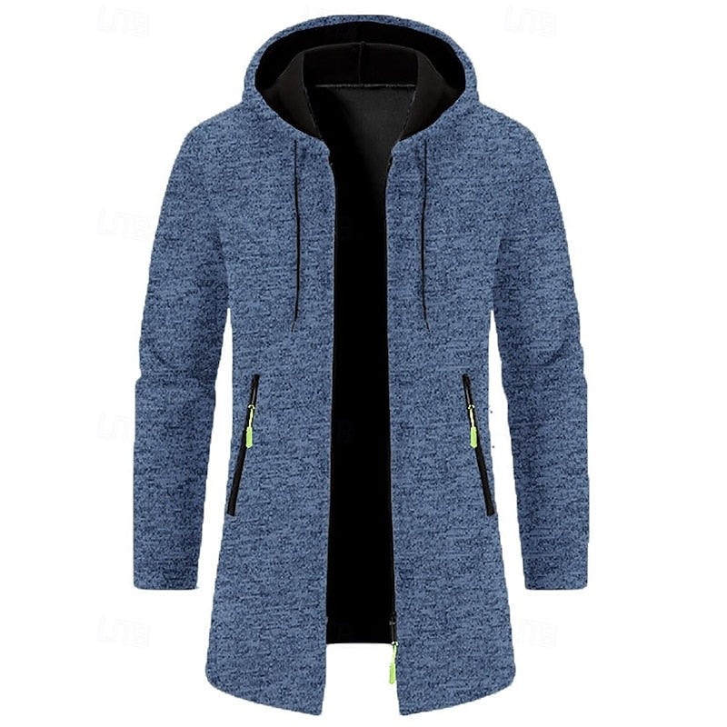Tucker | Men's Hooded Zip Up Long Coat