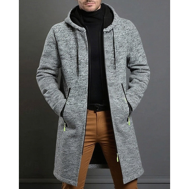 Tucker | Men's Hooded Zip Up Long Coat