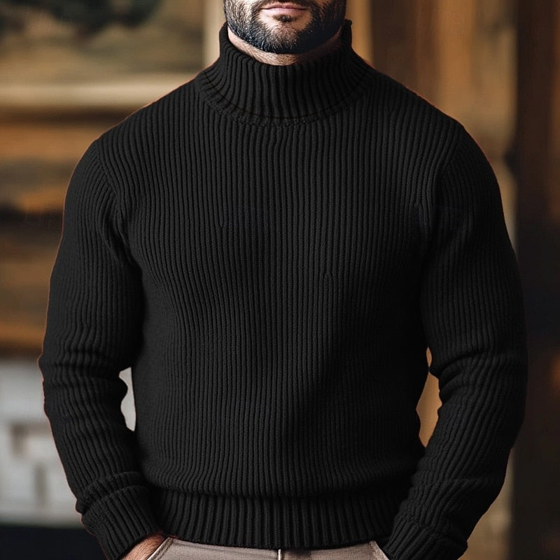 Landon | Men's Ribbed Turtleneck Jumper