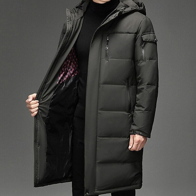 Winston | Men's Hooded Quilted Long Coat