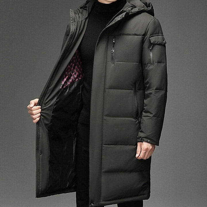 Winston | Men's Hooded Quilted Long Coat