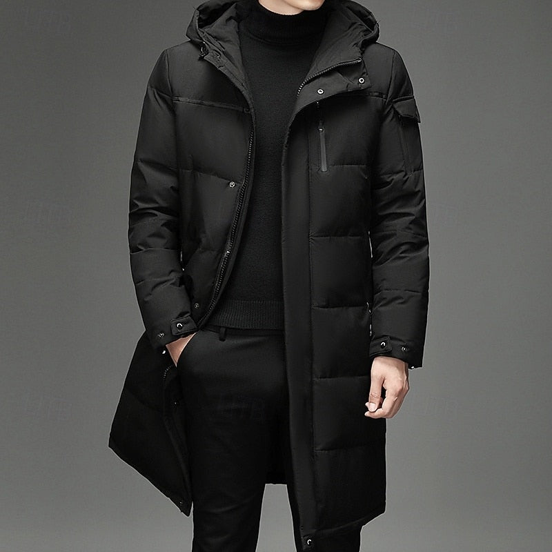 Winston | Men's Hooded Quilted Long Coat
