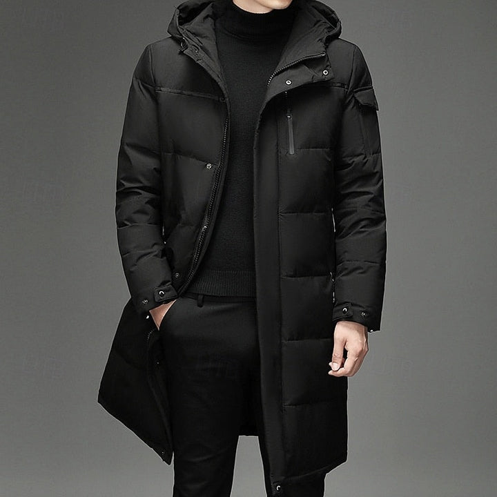 Winston | Men's Hooded Quilted Long Coat