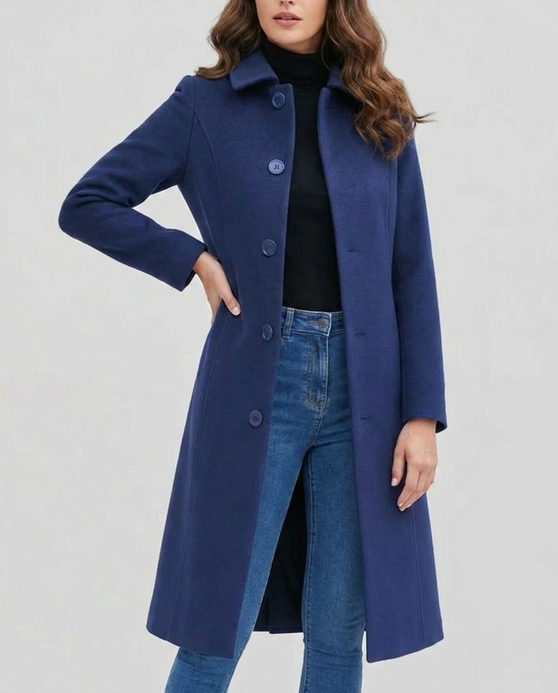 Single-Breasted Long Trench Coat for Women - View 5