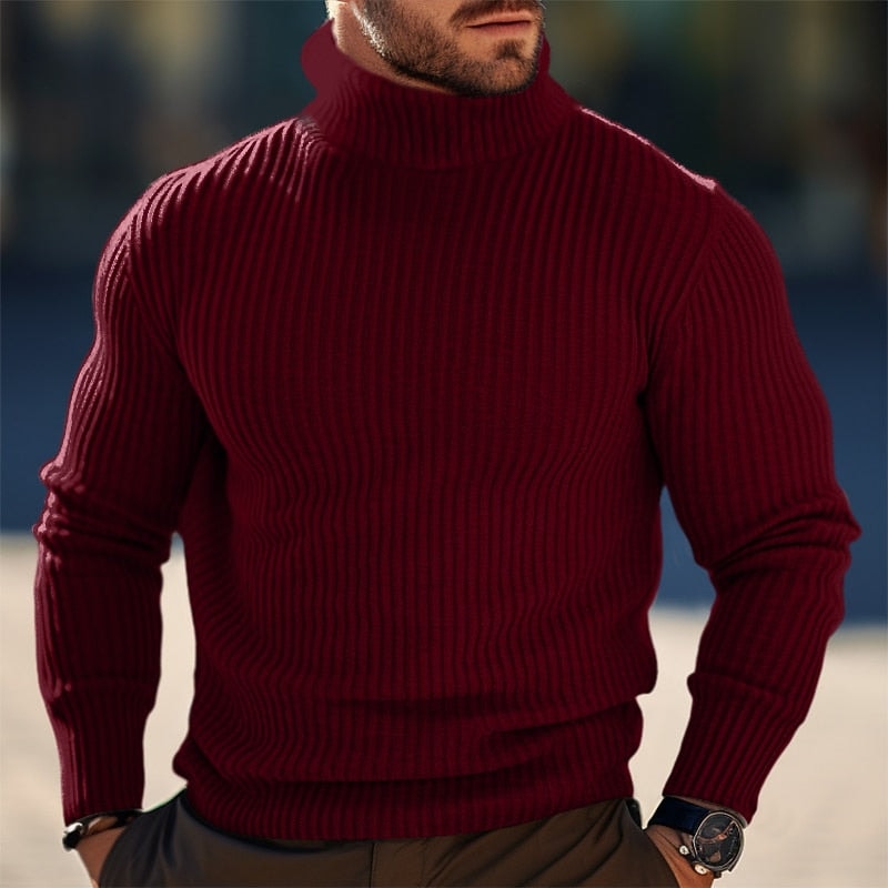 Elliot | Men's Ribbed Turtleneck Jumper