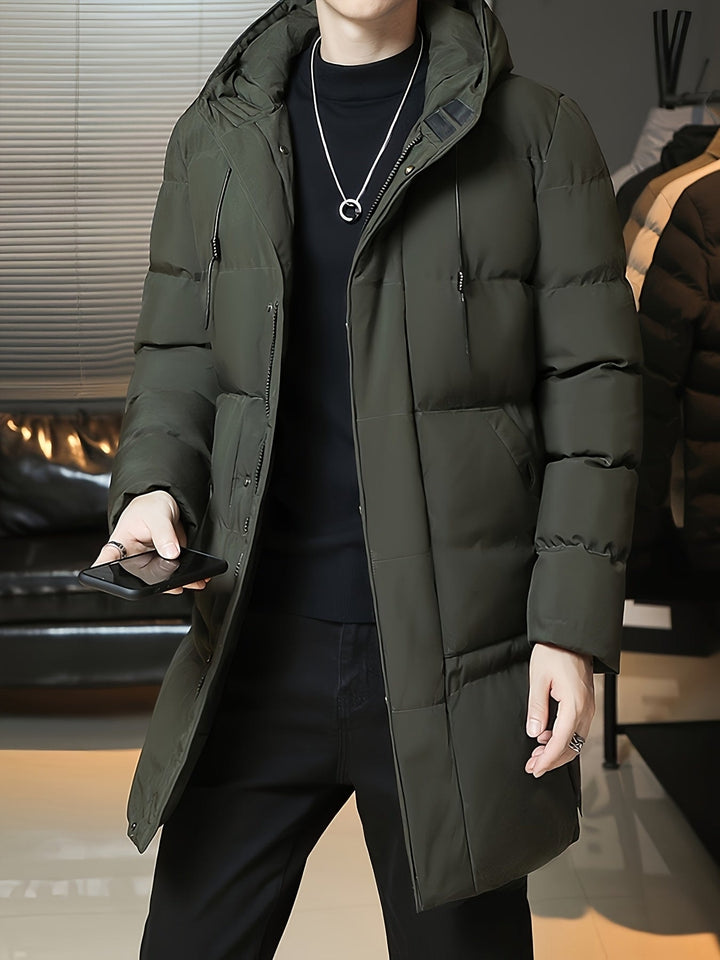 Ace | Men's Hooded Quilted Long Coat