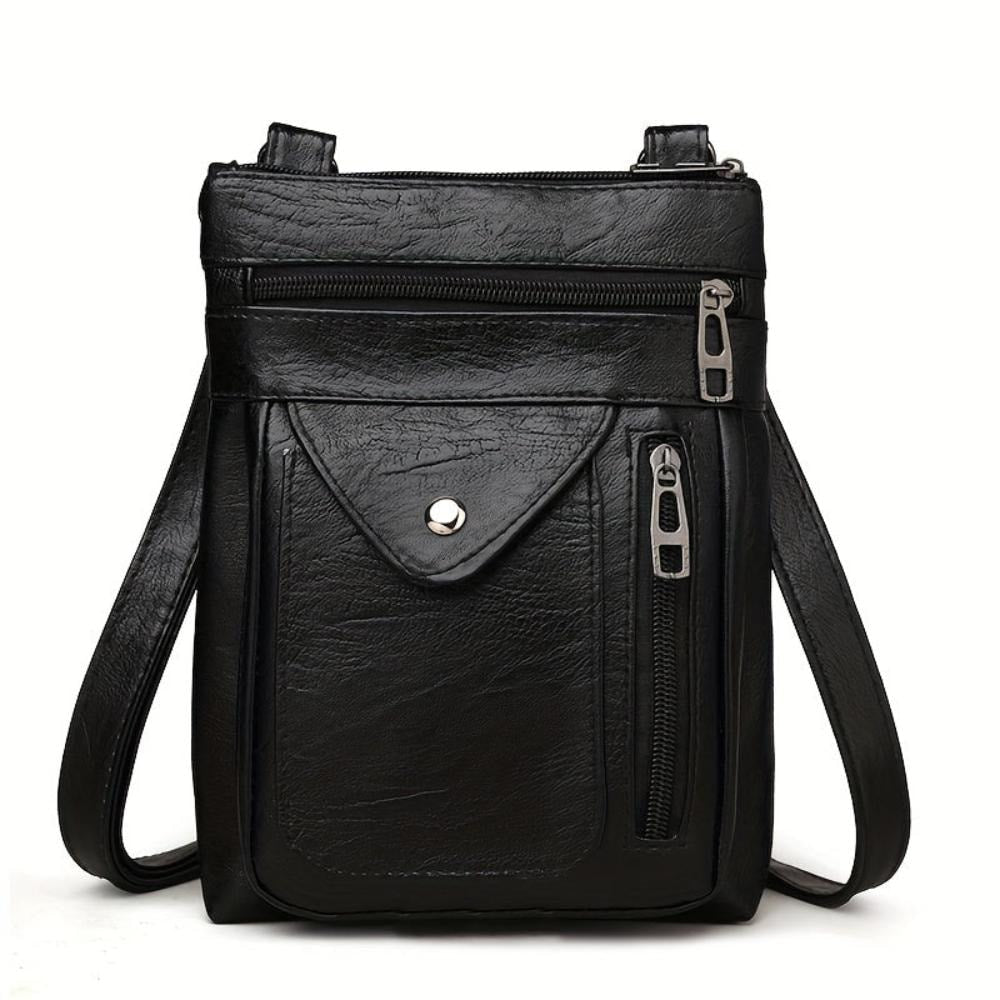 Elise | Vintage Brown Leather Crossbody Bag