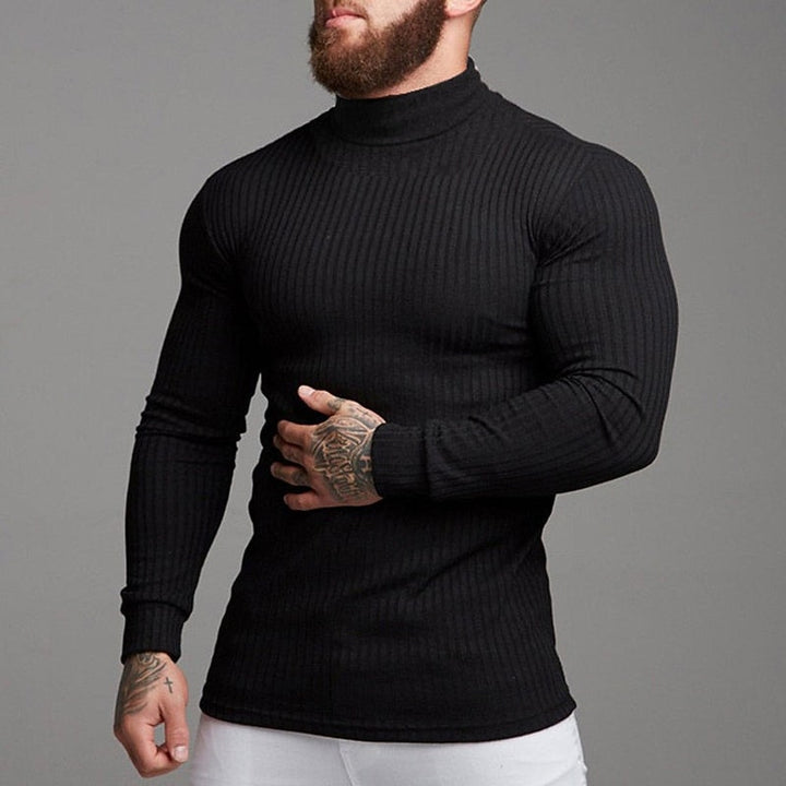 Lucas | Men's Ribbed Turtleneck Jumper Slim Fit