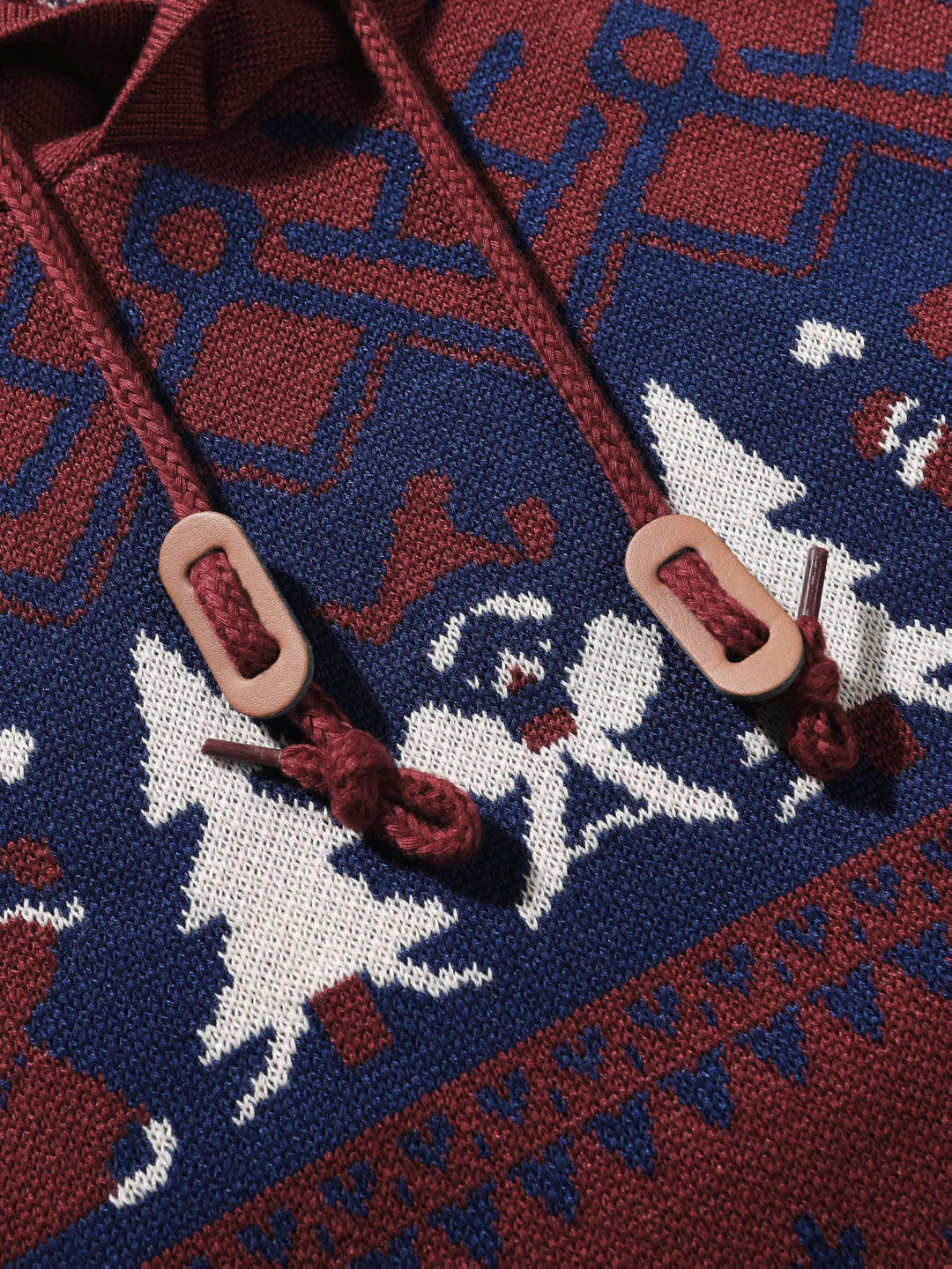 Ryan | Men's Reindeer Knit Hooded Christmas Jumper
