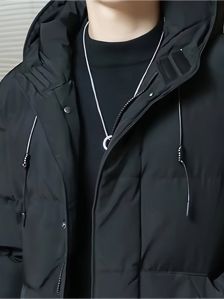 Ace | Men's Hooded Quilted Long Coat