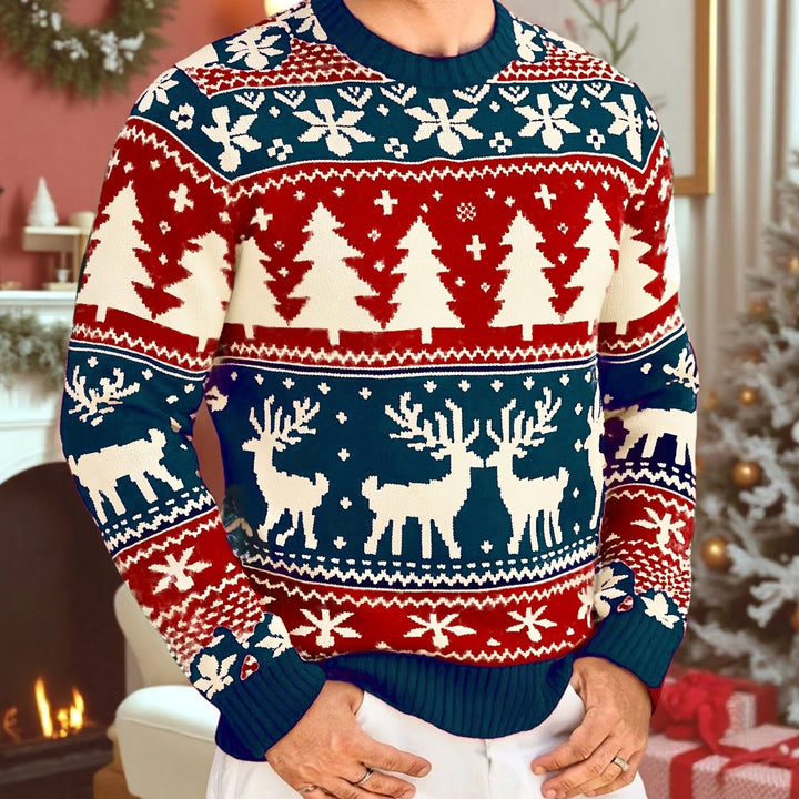 Austin | Men's Reindeer Fair Isle Christmas Jumper