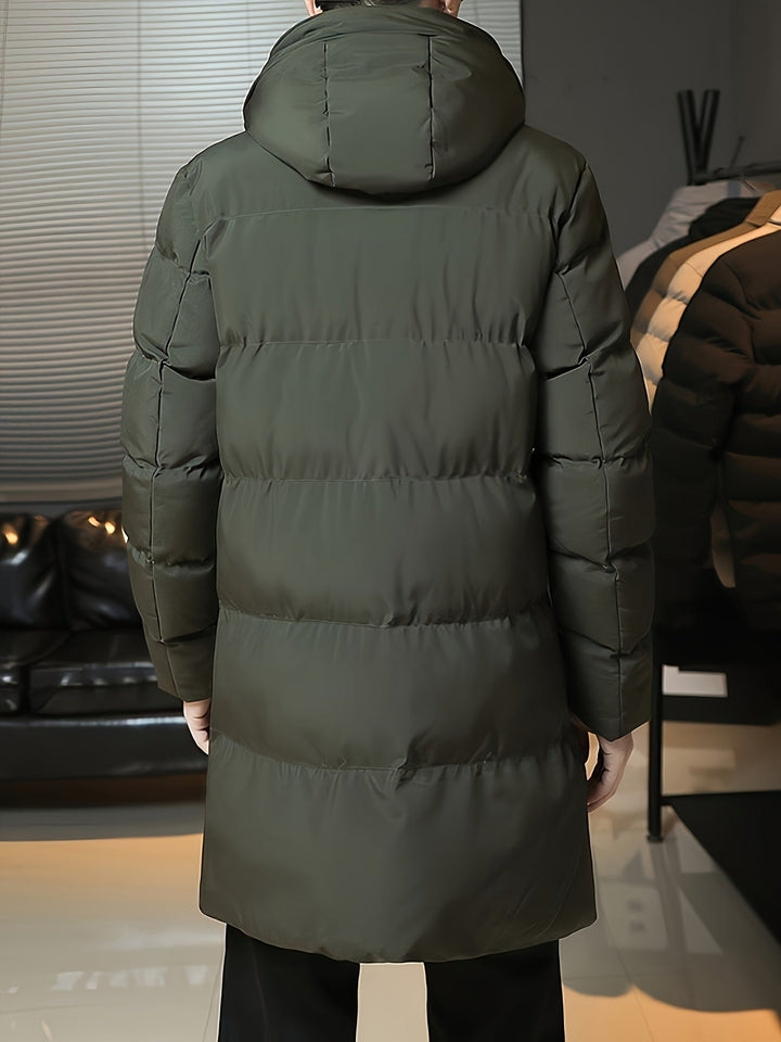 Ace | Men's Hooded Quilted Long Coat