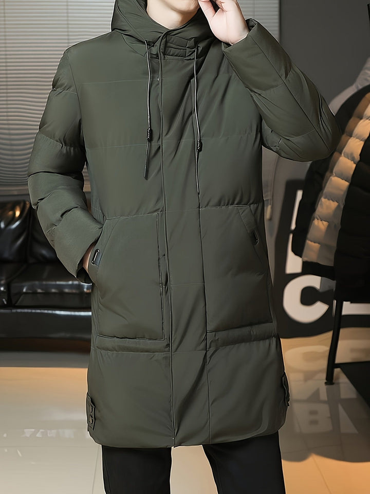 Ace | Men's Hooded Quilted Long Coat