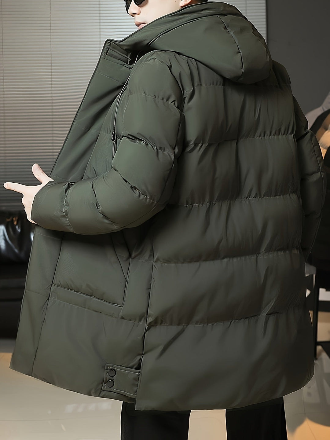 Ace | Men's Hooded Quilted Long Coat