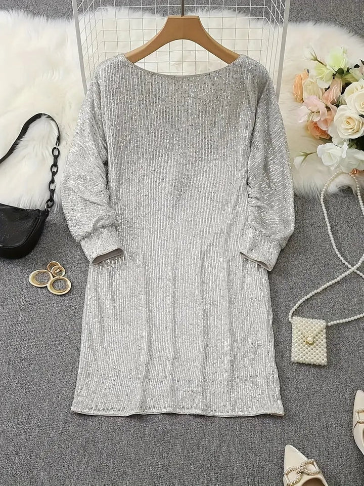 Emerson | Sparkly Sequin Off Shoulder Mini Dress
