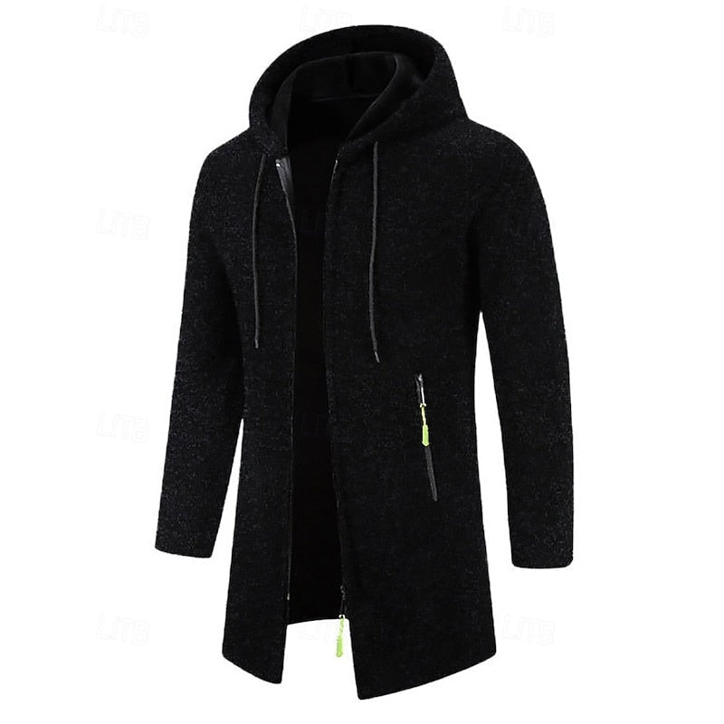 Tucker | Men's Hooded Zip Up Long Coat