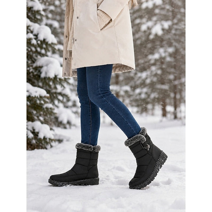 Aria | Faux Fur Trim Winter Snow Boots