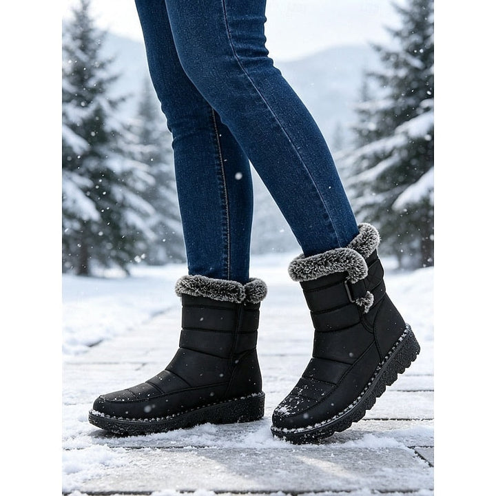 Aria | Faux Fur Trim Winter Snow Boots