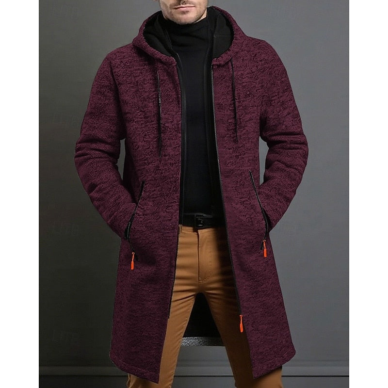 Tucker | Men's Hooded Zip Up Long Coat