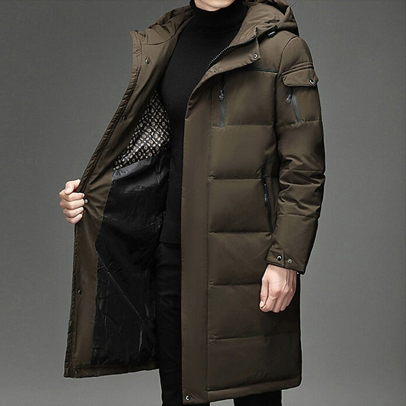 Winston | Men's Hooded Quilted Long Coat