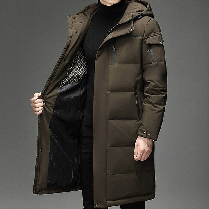 Winston | Men's Hooded Quilted Long Coat