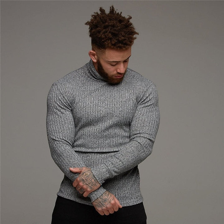 Lucas | Men's Ribbed Turtleneck Jumper Slim Fit