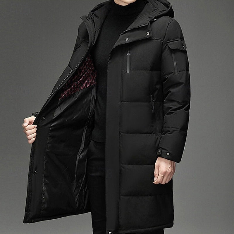 Winston | Men's Hooded Quilted Long Coat