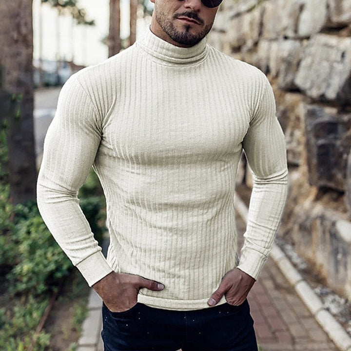 Lucas | Men's Ribbed Turtleneck Jumper Slim Fit
