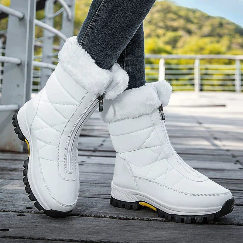 Faux Fur Cuff Snow Boots for Women - View 2