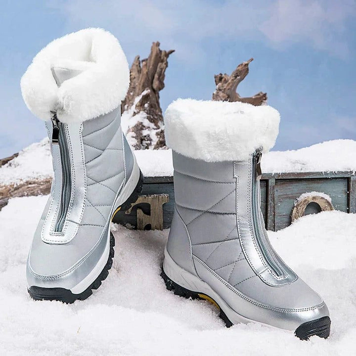 Faux Fur Cuff Snow Boots for Women - View 6