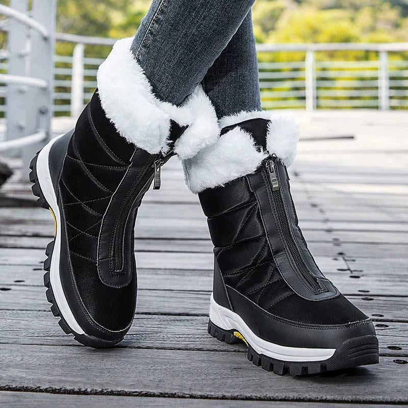 Faux Fur Cuff Snow Boots for Women - View 7
